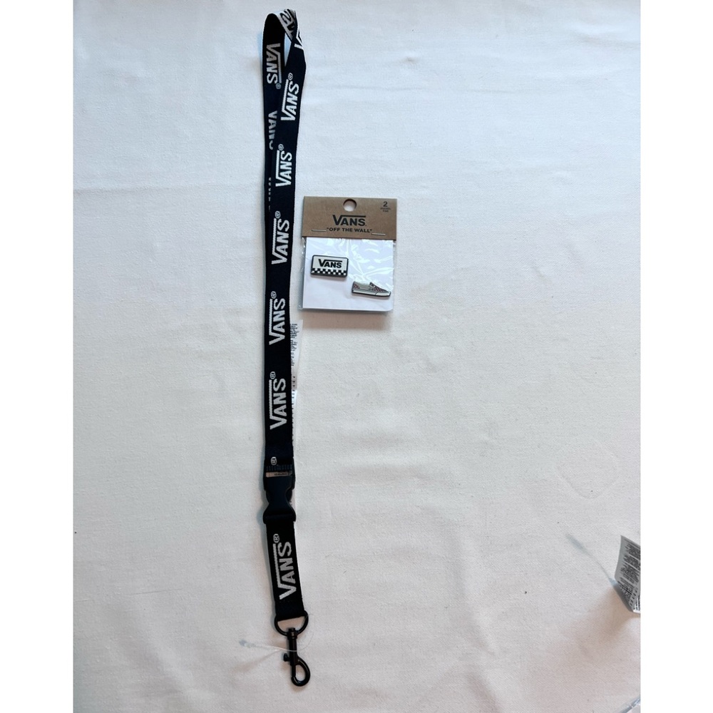 Black Vans Lanyard and Pins